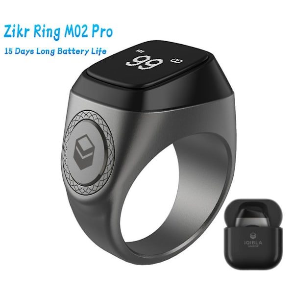 Vattentät Iqibla Zikr 1 Tasbih Smart Ring För Muslimer Räknare Tally Tasbeeh Silver  18MM