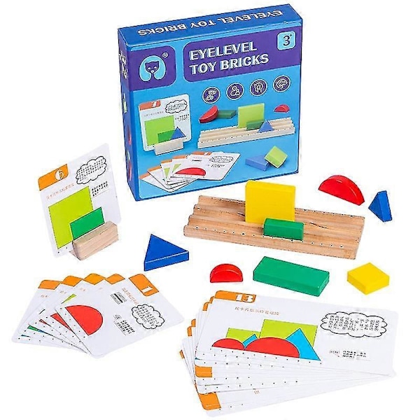 Form Farve Match Kort 3D Puslespil Geometrisk Matematik Pædagogisk Rum Fantasi Træningslegetøj Intellektuel Problemløsning