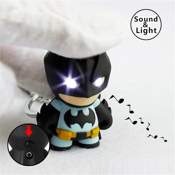 Uusi Batman Avaimenperä LED-valolla, Äänellä, Taskulampulla, Hienot Avaimenperät