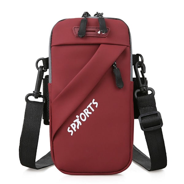 Axelväska Mini Crossbody-väskor Telefonhållare VINRÖD wine red