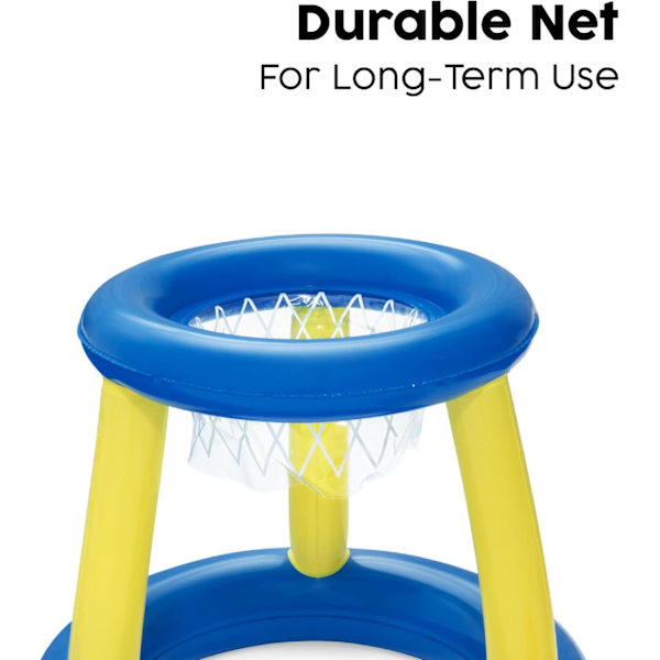 Uppblåsbart basketset för simning, flytande poolspel, orange