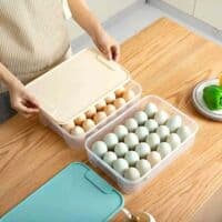 24-roms enkeltlags eggoppbevaringsboks i plast, stor kapasitet