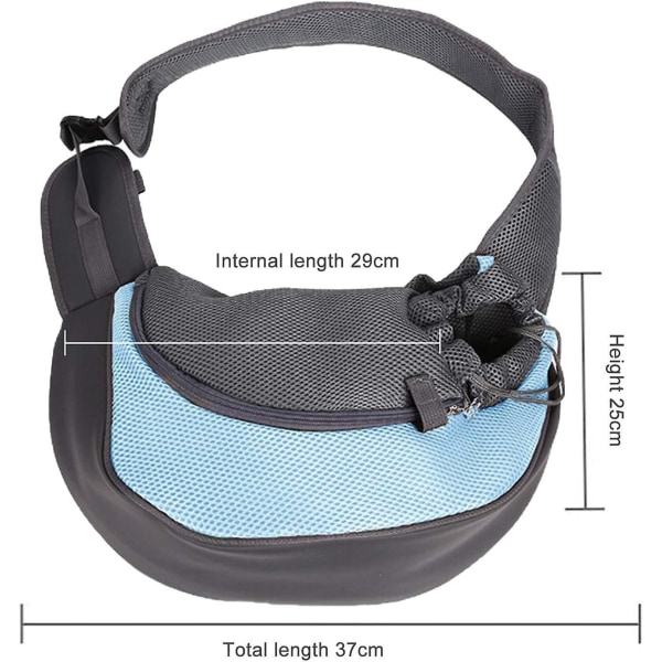 Dog Messenger Bag, Pet Bärväska, Andas Mesh Axelväska för små husdjur, Hands Free Bag för katt och hund för resor