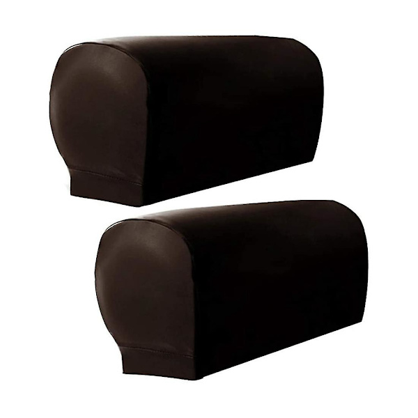 Armstödsöverdrag, 2 st, Ultra Tjocka och Mjuka PU-Läderöverdrag för Armstöd på Recliner Soffor Brown