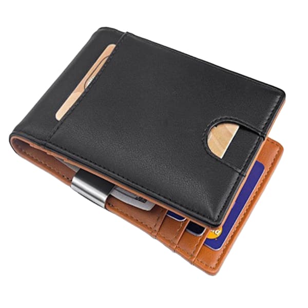 Pengeclips Pung Herre Slim Frontlomme RFID-beskyttelse Kortholder Bifold Pung