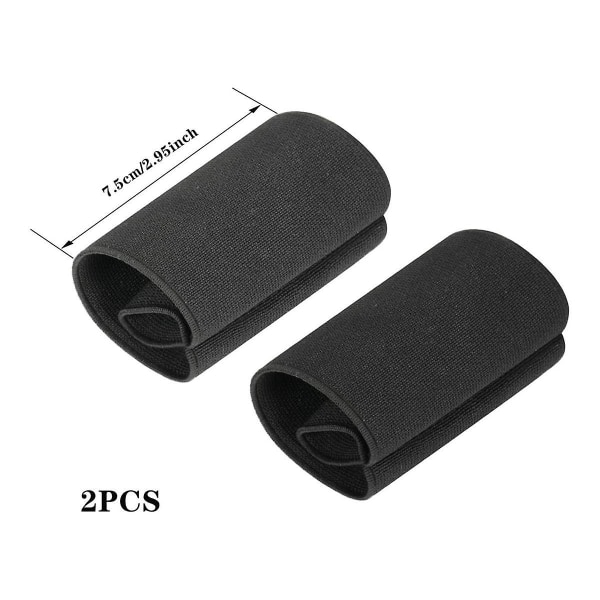 2-pak håndmikrofon elastisk ærme til TX650/TX660 optagere, til bryllupsvideografer Black