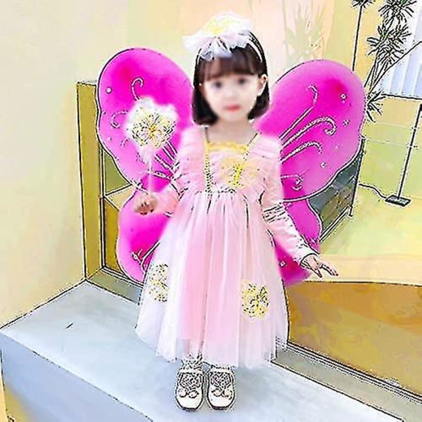 6 st Fairy Wings Butterfly Wings Set Princess Costume Wings Dress Up Wings Födelsedag Halloween Party