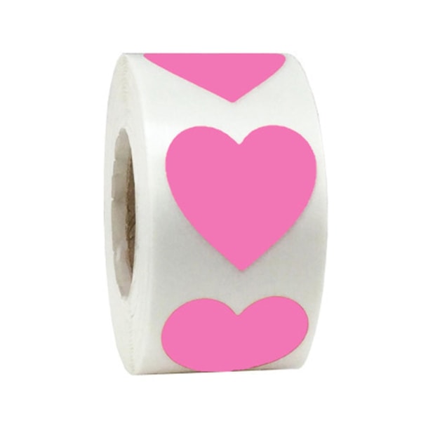 Hjärta Röda förseglingsetiketter Sticker Scrapbooking Paket Bröllopsdekor Brevpapper Jikaix Pink