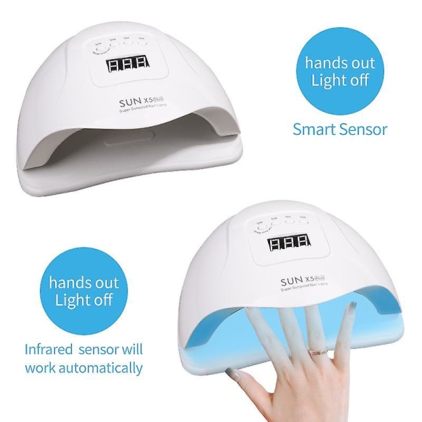 Lyseterapimaskin Nail Lampe Smart Sensor 110W Nail Phototherapy Lampe LED Nail Bake Lamp