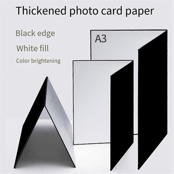 A3 Vikbar Portabel Fotograferingskartong Förtjockad Version av Fyllplatta Bakgrund Fotograferingstillbehör, A WhiteBlackSilve