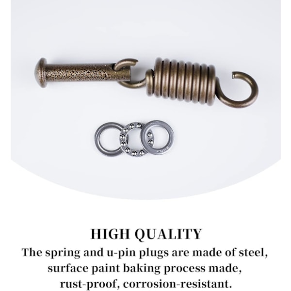 Hammock Chair Ultimate Hanging Kit - Egg Hammock Chair Spring Pin Plug Hardware- 500lb Hammock Chair Hanging Kit For å henge kurvstoler Hengekøye og