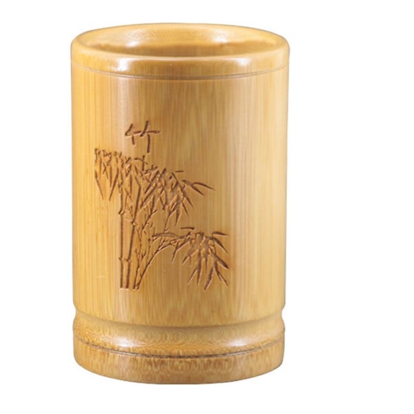 Bambu kynäpidike Kestävä harjakynäpidike Luova kynäteline kotitoimistoon Assorted Color 11X9.5X9.5CM