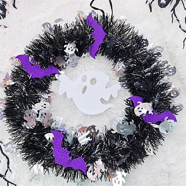 Halloween-kranser til inngangsdøren - Spøkelseslott, edderkopp, Halloween-krans til inngangsdøren, gotisk, skummel krans, Halloween B