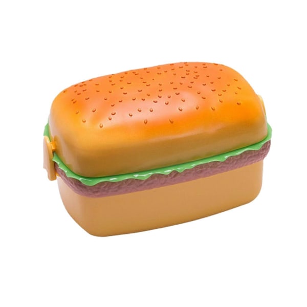 Sarjakuva Hampurilais Lounasrasia, 3-osainen Bento-rasia Haarukalla ja Lusikalla Ruoan Säilytysastia Lapsille Aikuisille Työhön Rectangle