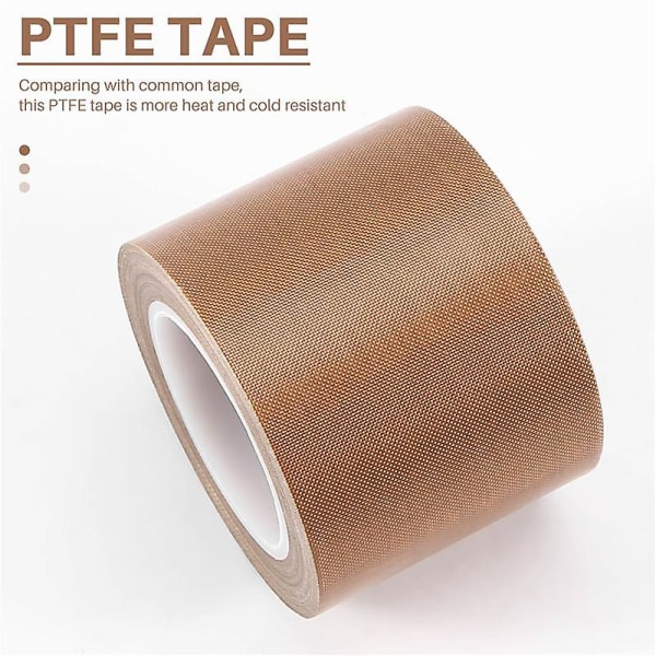 PTFE-tape/PTFE-tape for vakuumforseglingsmaskiner, hånd- og impulsforseglere (2 tommer x 33 fot) Light brown