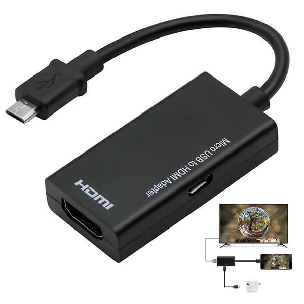 Mhl Micro Usb - Hdmi 1080p Hd -sovitinkaapeli Matkapuhelimen Televisioon
