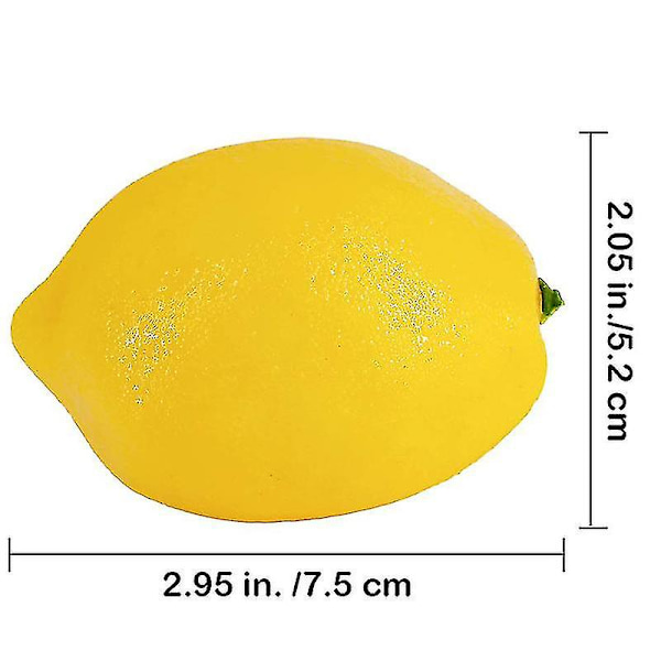 20 st konstgjorda citroner falska citroner falska citroner frukter i gult 3 tum lång X 2 tum bred