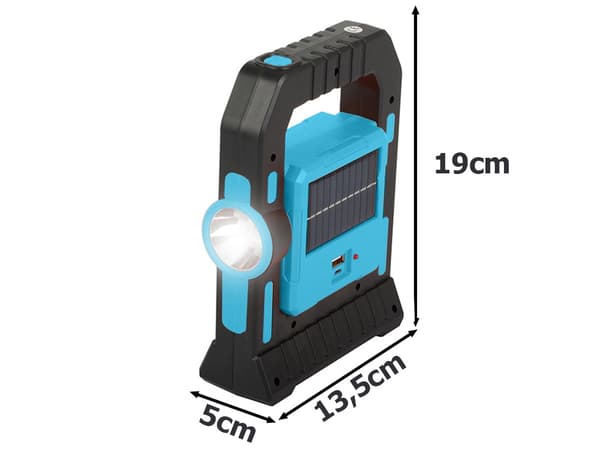 Tourist LED Lantern Solar Lamp Camping Rechargeable Battery Camping Lamp Blå blue