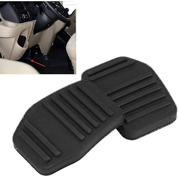 Pedalbelägg Cover Bil Pedalbelägg Cover Passar för Transit Caoutchouc Pedal, Transit Connect Broms (1 Par, Svart) (DP)