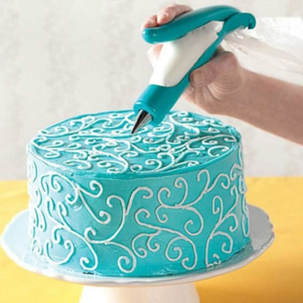 Kakun koristelu kynätyökalusarja Leivonnainen pussi Tee itse Cake Deco Tools Kit Leivonnaiset Icing Pen Piping Kit Pussit (sininen)