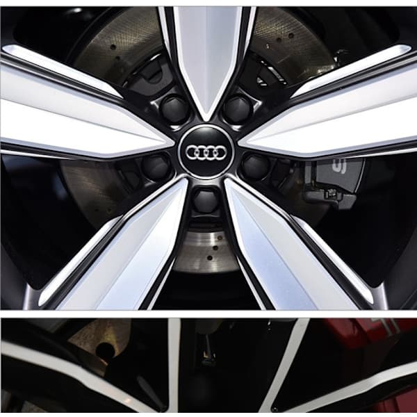 Passar Audi pyörännavan suojus vakio 60MM pyörännavan suojus (4 kpl) (Tuhkanharmaa)