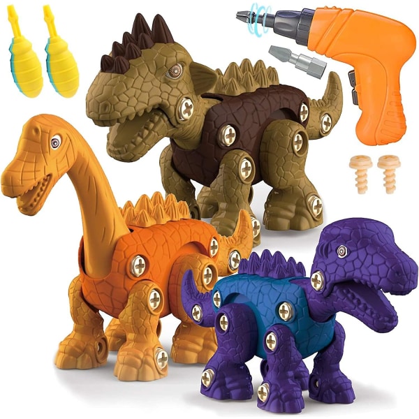 Pura dinosaurusleluja lapsille, 3 pakkaus Acsergery-lahjoja Pura leluja