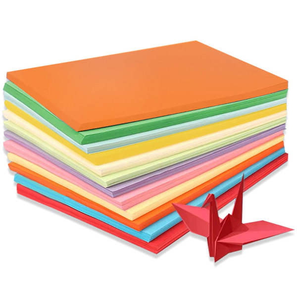 100 ark farget A4-pakning 70 g/m2 håndgjort papir for gjør-det-själv-konst