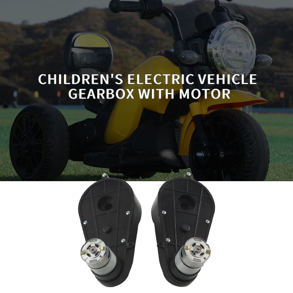 2 stk 550 Universal Children El-bil girkasse med motor, 12vdc motor med girkasse, Kids Ride