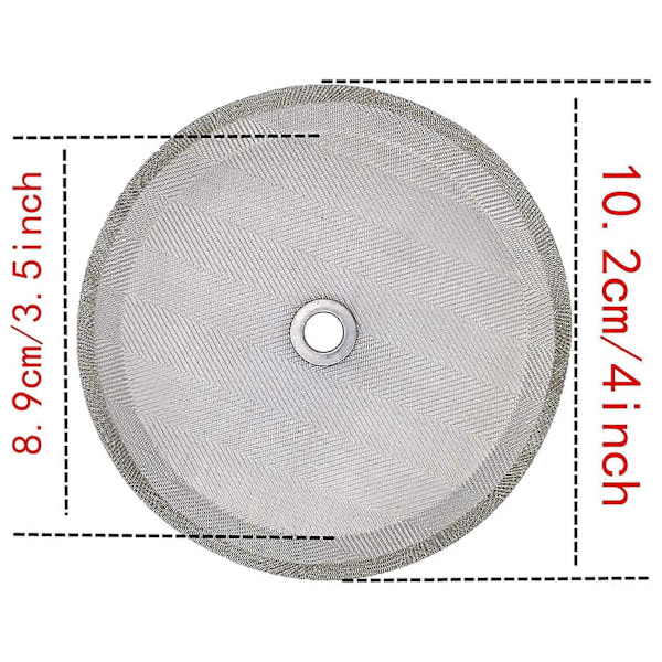 34Oz, 8 Kop Fransk Stempelkande Kaffemaskiner og Te Maskiner 4 Tommer Rustfrit Stål Fransk Stempelkande Udskiftnings Kaffefilter Mesh