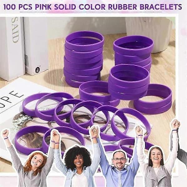 100 st tomma elastiska enfärgade silikonarmband stretch för män kvinnor tonåringar presenter studenter spo