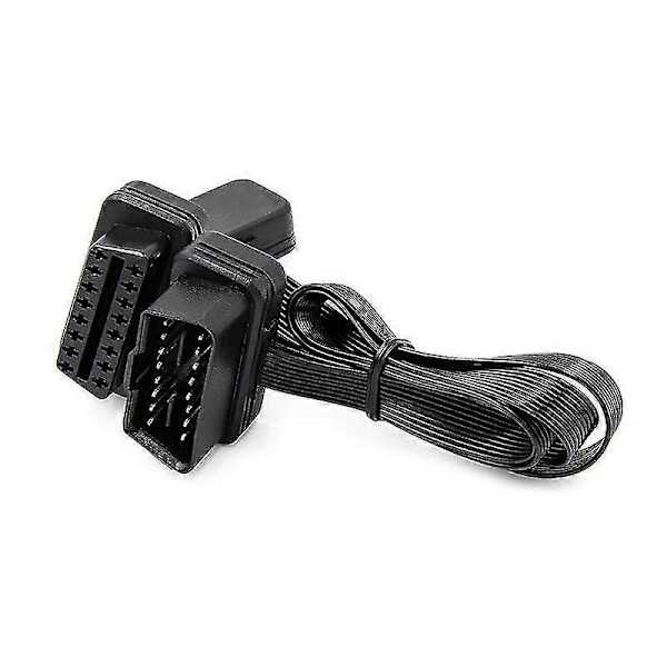 Gjelder for Skjøte Dobbel Kobling Y Splitter Obd Obd2 16pin Hann til Hunn Tilkobling Flat+tynn