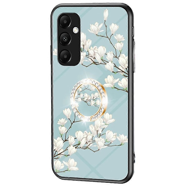 Härdat Glas Skal med Ringstöd för Samsung Galaxy A35 5G Multicolor Gardenias