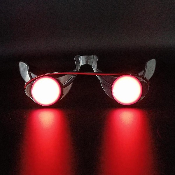 Halloween Light-up Led Eyewear Anime Rollespil Rekvisitter Sjov nyhed Lysende briller Røde øjne Cosplay Maskerade Festrekvisitter