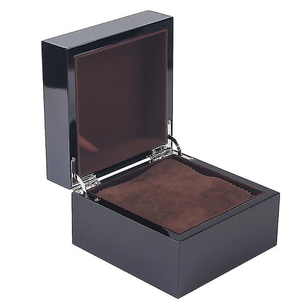 Svartlakkerte Tre High-end Klokkeboks Merkevare Klokke Displayboks Firkantet Boks black