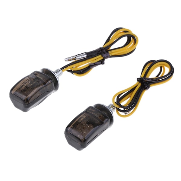 4 st Universal LED Svarta Mini Små Blinkers Blinkande Ljus Motorcykel Motorcykel För