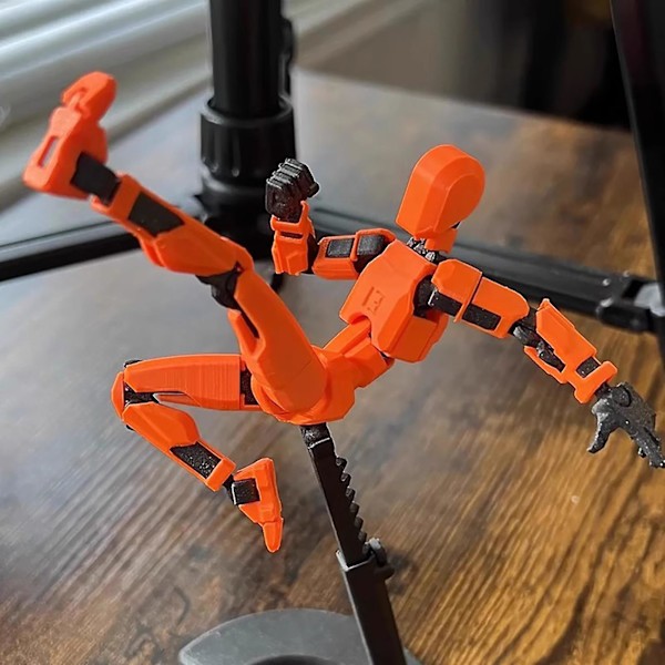 Joint Man Multi-Jointed Rörlig Robotmodell Actionfigur Flexibel Ledad Konstfigur för Heminredning Orange