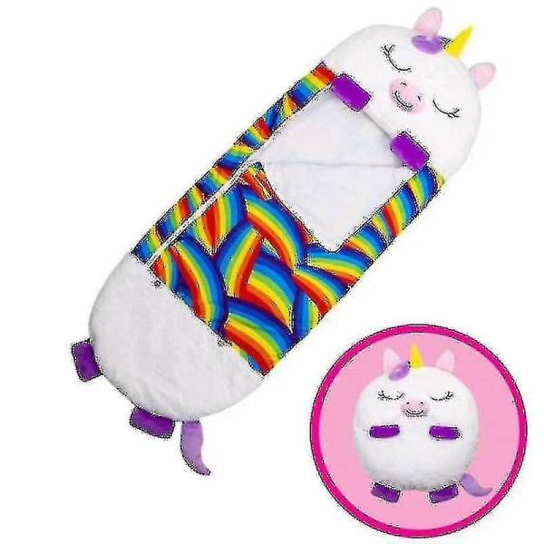 Stor sovepose Barn lekepute Myk Varm Unicorn Gaveleker Xmas White 130X50cm