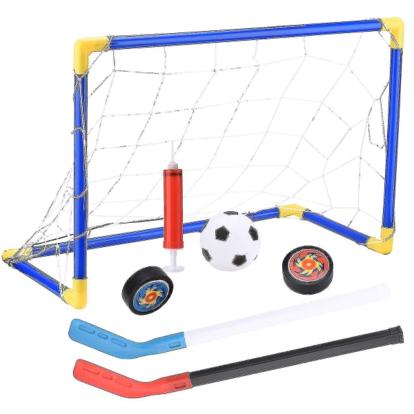 Børn Børn Ishockey Stick Træningsværktøj Børn Sport Fodbold og hockeymål med bolde Pumpelegetøjssæt Fodbold Nc