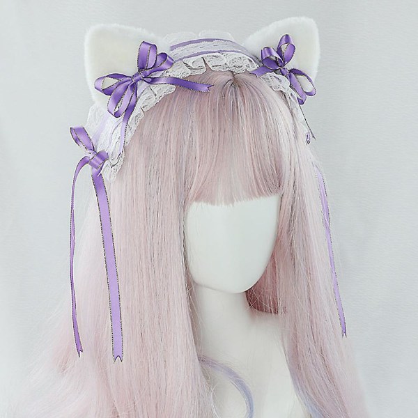 Lolita Cat Ears Hodeplagg Maid Blonder Hår Party Accessories Søte pannebånd Søt hårnål