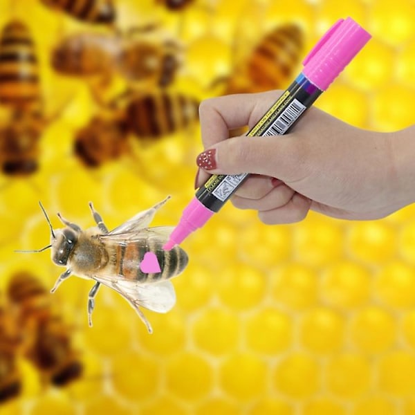 Dronningbiemerke, spesiell merkepenn for bier, skader ikke bier, markeringspenn, tilfeldig fargelevering