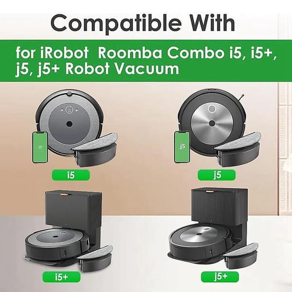 Tilbehør til iRobot Roomba Combo i5/i5+/J5/J5Plus robotstøvsuger