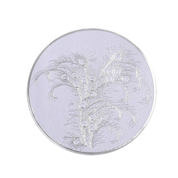 Pöytätabletti Hieno Pyöreä Tabletti Lämmönkestävä Uudelleenkäytettävä Pöytämatto Juhlapyhien Koristeluun Silver