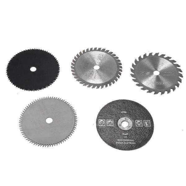 5-osainen karbiditerästä valmistettu pieni pyöreä sahanterä 85 mm, puuntyöstöön, kotikäyttöön ja DIY-projekteihin