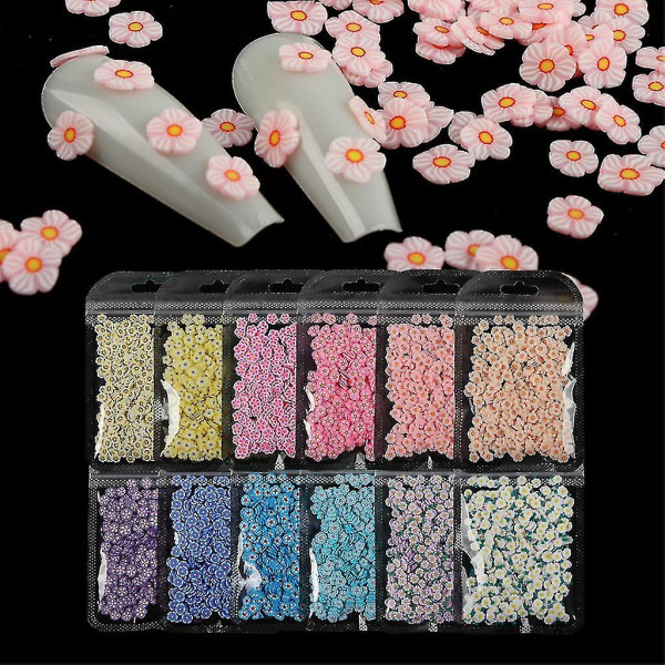1 pakke blødt ler farverigt blandet blomsterfyldstof til gør-det-selv Uv-epoxyharpiksformfyldninger Smykker fremstilling af gør-det-selv-neglekunst-dekorationer