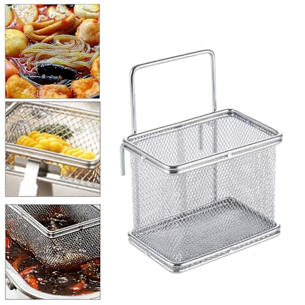 Spagettisiivilä Lusikka Keittiö Pasta Lävikkö Siivilä Työkalu Ruostumaton Nuudeli Siivilä Uppopaistokori Ruoanlaittoon Valuttamiseen 11x7x9cm