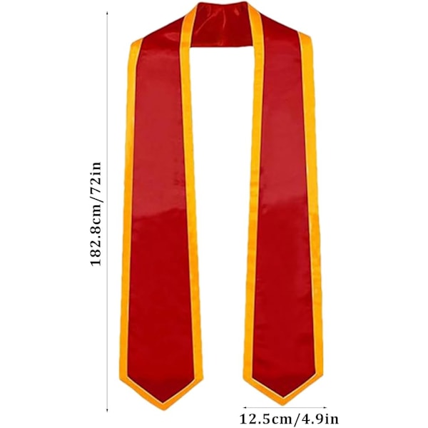 Eksamenssjal Sateng - Moderne Ensfarget Eksamenssjal Æressjal Student Eksamenssjal | 183 cm Langt Unisex Ensfarget Eksamenssjal Voksen Ensfarget