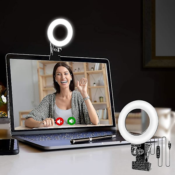 Videoneuvotteluvalaistuspaketti, Näyttöön Kiinnitettävä Valo, Etätyöhön, Etäopetukseen, Zoom-Puheluiden Valo, Omaan Lähetykseen Ja Live-Striimaukseen