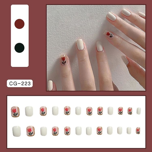 Vita nagelremsor - vattentäta gelnagelklistermärken för nail art (20st)