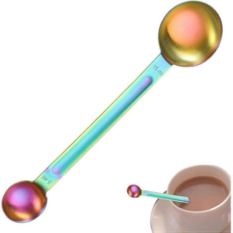 Kaffemål til malet kaffe - Rustfrit stål. Multifunktionelt værktøj til måling og stampning af kaffe.