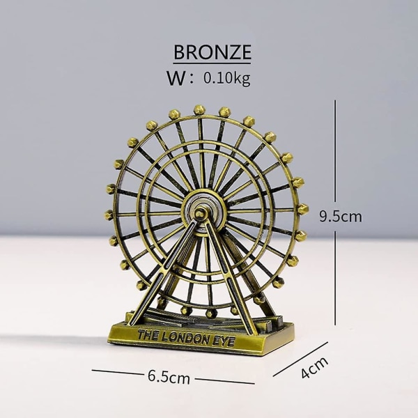 Mini Retro Riesenrad Aus Metall Drehbar Deko Fr Schreibtisch Interessantes Geschenk (brons)